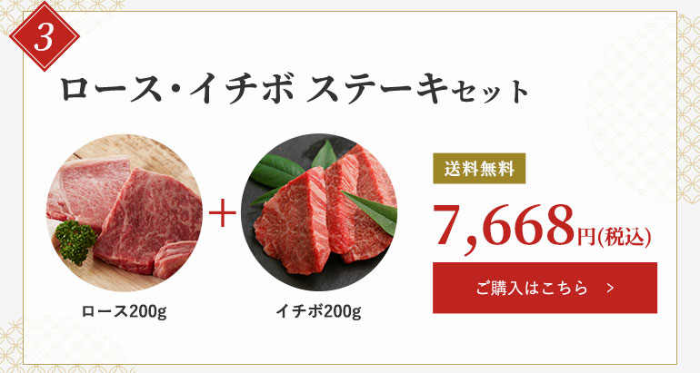 ロース・イチボステーキセット