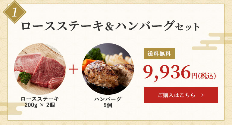 ロースステーキ＆ハンバーグ