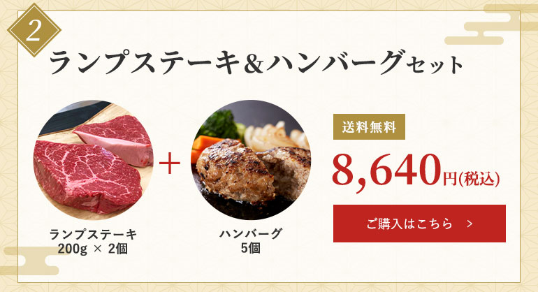 ランプステーキ＆ハンバーグ
