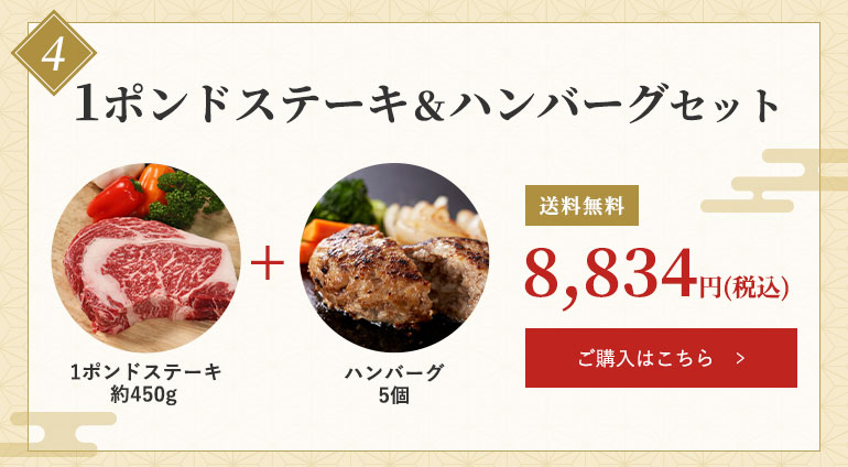 1ポンドステーキ＆ハンバーグ