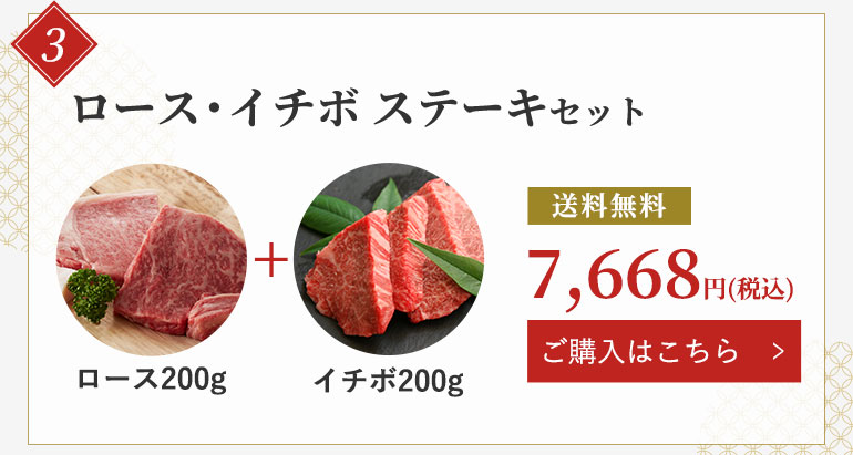 ロース・イチボステーキセット