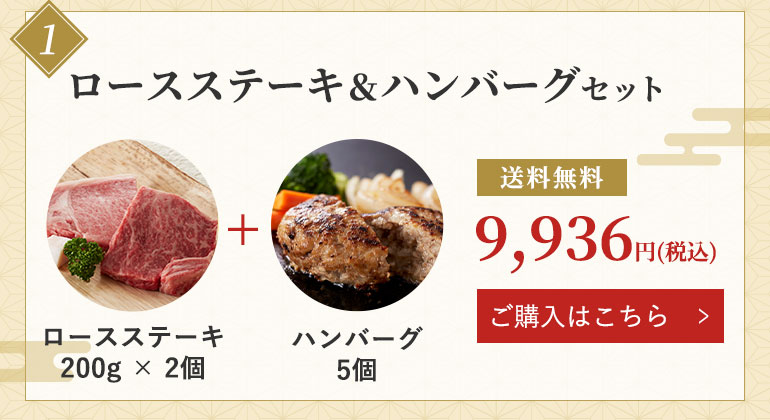 ロースステーキ＆ハンバーグ