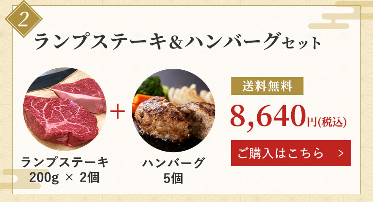 ランプステーキ＆ハンバーグ