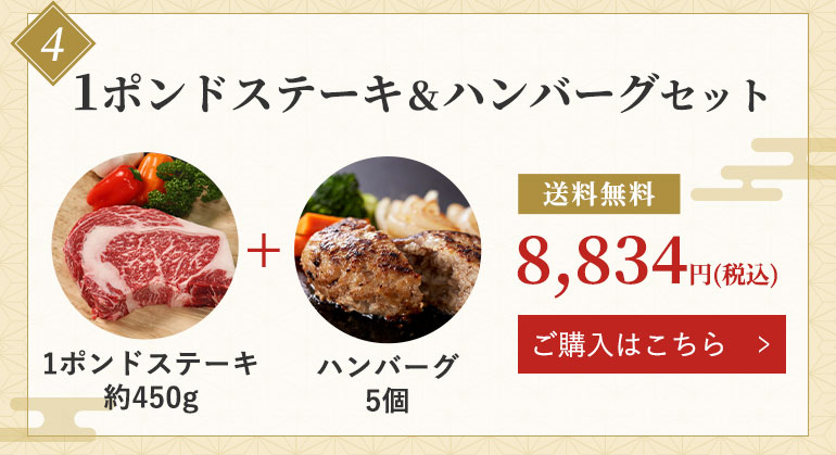 1ポンドステーキ＆ハンバーグ
